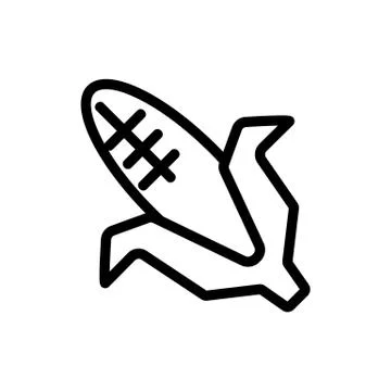 Corn food icon vector. Isolated contour symbol illustration Illustrazione stock