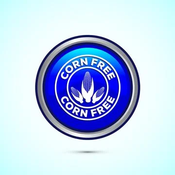 Corn free icon design illustration. Natural products, allergens, Food Intol.. Stock Illustration