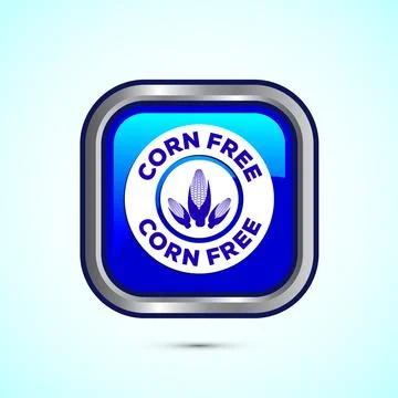 Corn free icon design illustration. Natural products, allergens, Food Intol.. Stock Illustration