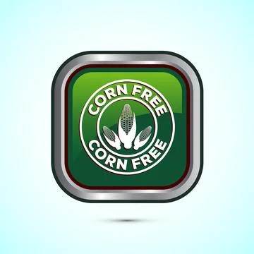 Corn free icon design illustration. Natural products, allergens, Food Intol.. Stock Illustration