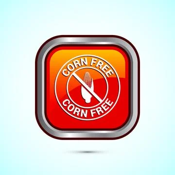 Corn free icon design illustration. Natural products, allergens, Food Intol.. Stock Illustration