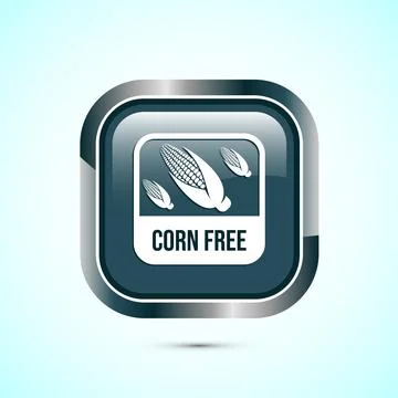 Corn free icon design illustration. Natural products, allergens, Food Intol.. Stock Illustration
