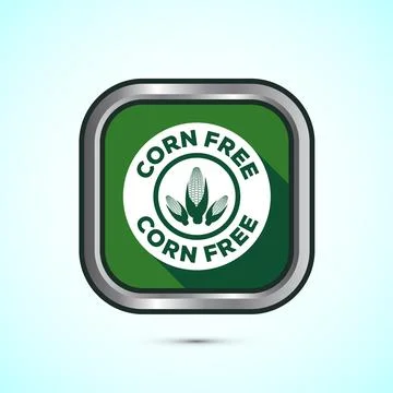 Corn free icon design illustration. Natural products, allergens, Food Intol.. Stock Illustration