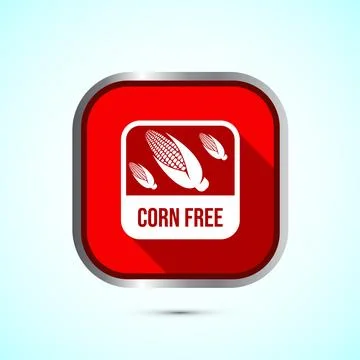 Corn free icon design illustration. Natural products, allergens, Food Intol.. Stock Illustration