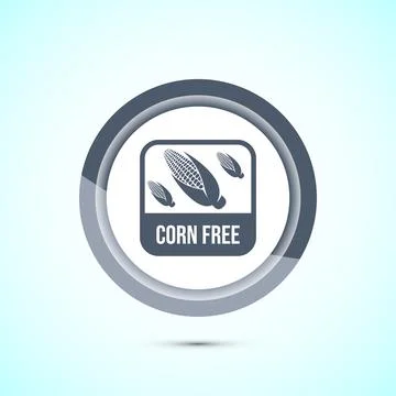 Corn free icon design illustration. Natural products, allergens, Food Intol.. Stock Illustration