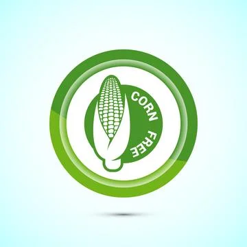 Corn free icon design illustration. Natural products, allergens, Food Intol.. Stock Illustration
