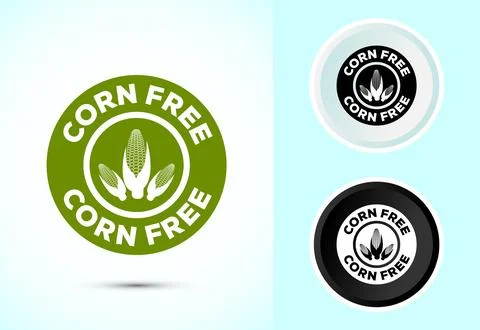 Corn free icon design illustration. Natural products, allergens, Food Intol.. Stock Illustration
