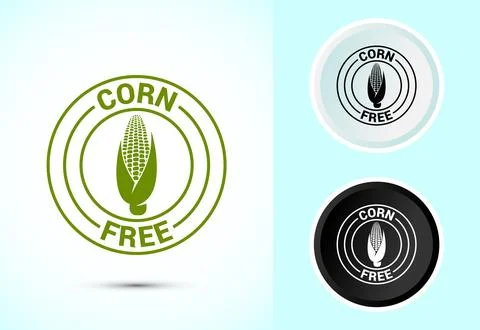 Corn free icon design illustration. Natural products, allergens, Food Intol.. Ilustración de archivo