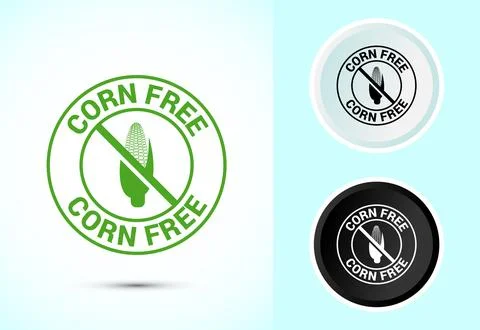 Corn free icon design illustration. Natural products, allergens, Food Intol.. Ilustración de archivo