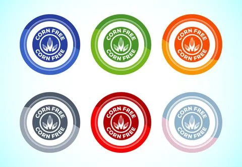 Corn free icon design illustration. Natural products, allergens, Food Intol.. 스톡 일러스트