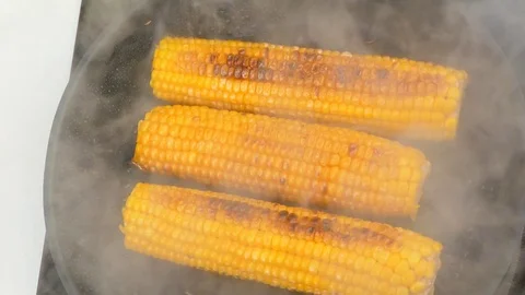 Corn fried in a frying pan Stock-Footage 84278673