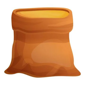 Corn full sack icon, cartoon style Stock Illustration