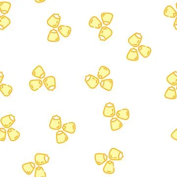 Corn grain food vector seamless pattern Stock Illustration