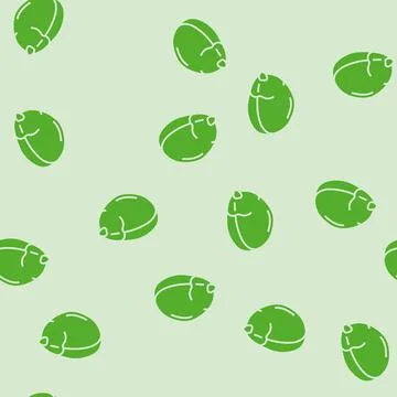 Corn grain glyph seamless pattern Illustrazione stock