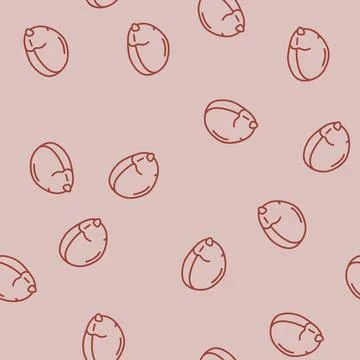 Corn grain line seamless pattern Illustrazione stock