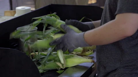 Corn on the grill, Downtown Orlando Stock Footage 66305372