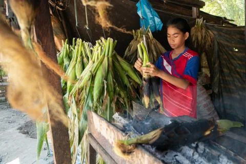 Corn grill Stock Photos