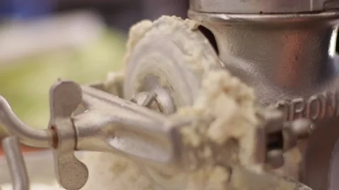 Corn grinding process for the preparation of the humitas Stock Footage 221214501