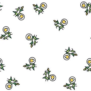 Corn groat vector seamless pattern Illustrazione stock