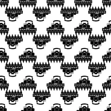 Corn harvester pattern seamless vector Stockillustratie