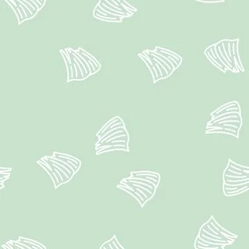 Corn husks line vector seamless pattern Stock Illustration
