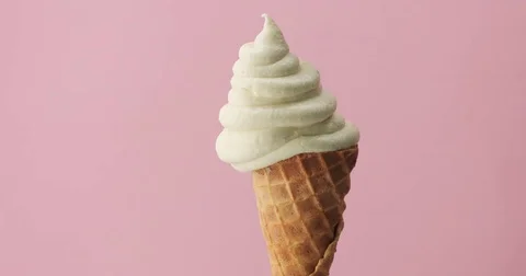 Corn with an ice cream and a liquid chocolate topping Stock Footage 77249166