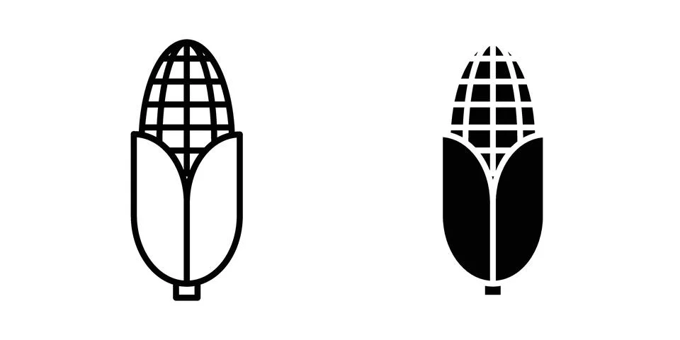 Corn icon Illustration set. Vector Eps10 for apps Stock Illustration