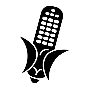 Corn icon isolated on white background. Solid Vector illustration. Stockillustratie