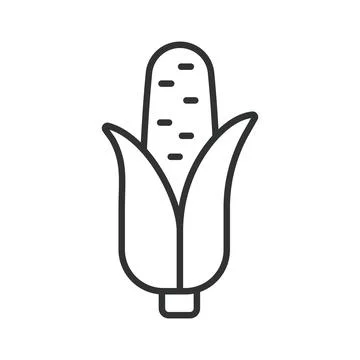 Corn icon in line design. corn vegetable food fresh organic healthy cooking Stock Illustration
