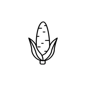 Corn icon. Simple line, outline vector of autumn icons for ui and ux, website or イラスト素材