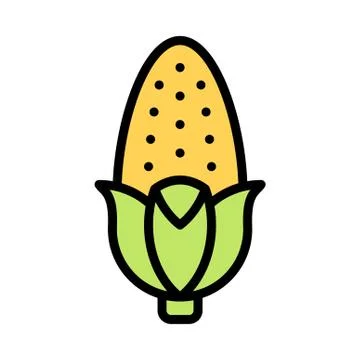 Corn icon, Thanksgiving related vector Stock Illustration