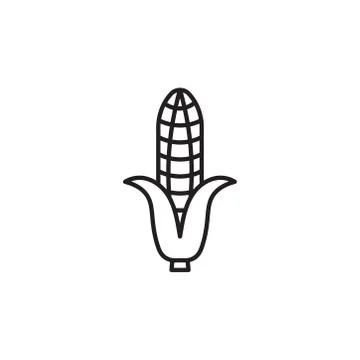 Corn icon vector on white background Stock Illustration