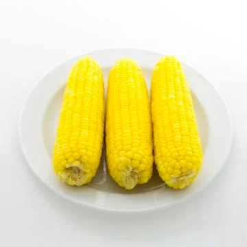 Corn isolated on a white background Stock Photos