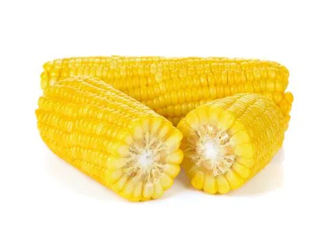 Corn isolated on a white background Stock Photos