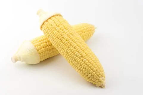Corn isolated on a white background Stock Photos