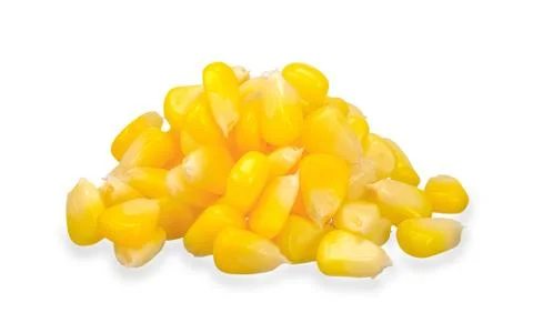 Corn isolated on white with clipping path Stock Photos