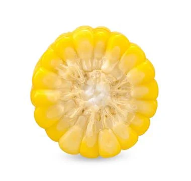 Corn isolated on white with clipping path Stock Photos