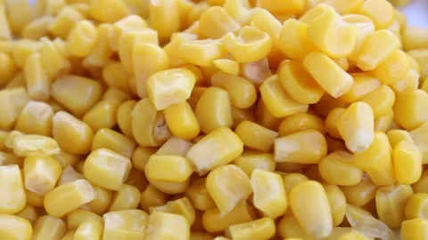 Corn kernels , close up view of cooked swet corns Stock Footage 159703865