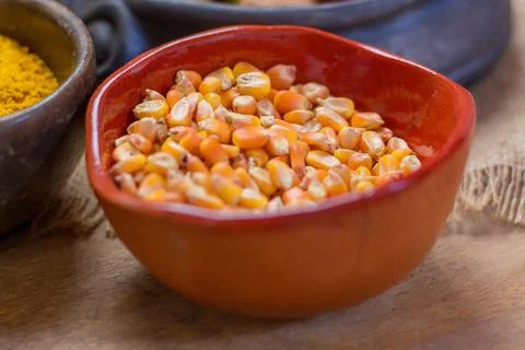 Corn kernels - closeup Stock Photos