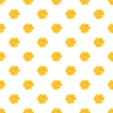 Corn kernels creating an abstract yellow and white seamless pattern Illustrazione stock