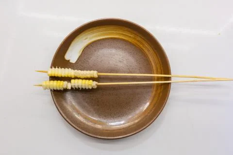 Corn kernels on a plate, Chinese snacks Stock Photos