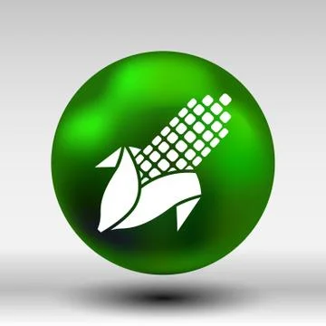 Corn logo abstract icon ear unusual isolated Stock Illustration
