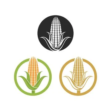 Corn logo illustration vector Illustrazione stock