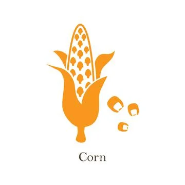 Corn logo. Isolated corn on white background Stock Illustration