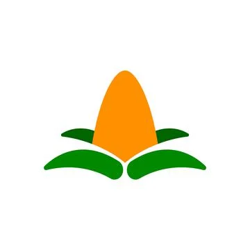 Corn logo. Vector illustration isolated on white background Stock Illustration