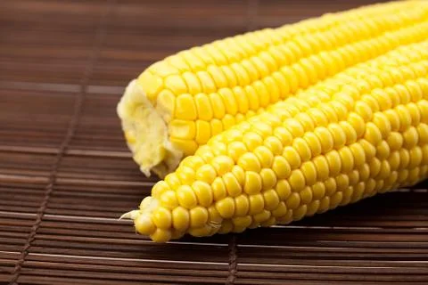 Corn lying on the mat Stock-Fotos