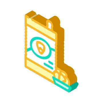 Corn maize gluten free isometric icon vector illustration 스톡 일러스트