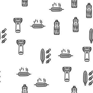 Corn maize green, cob sweet vector seamless pattern Stock Illustration