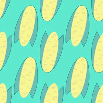Corn, maize pattern Stock Illustration