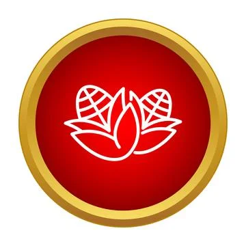 Corn maize producing plant outline drawing icon Stock Illustration